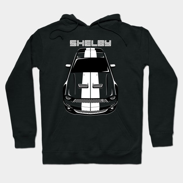 Ford Mustang Shelby GT500 2007-2009 - White Stripes Hoodie by V8social